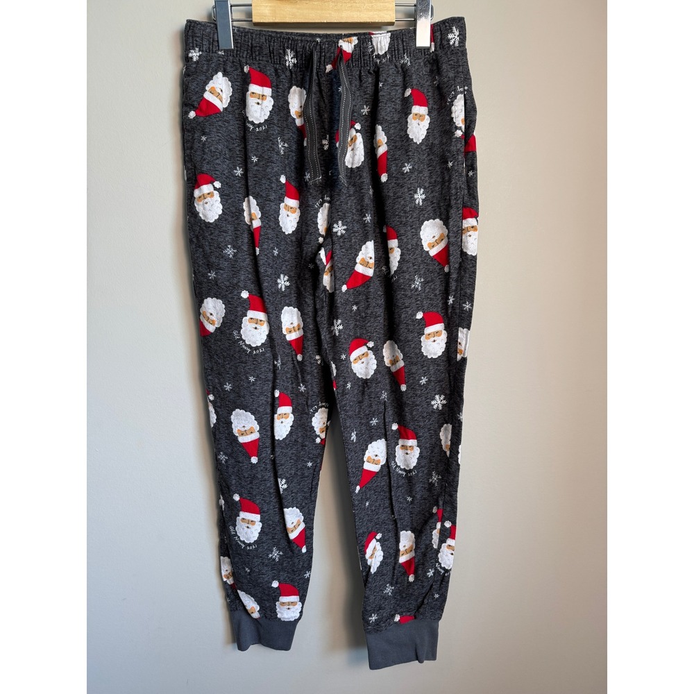 Old Navy Womens Grey Santa Flannel Jogger S Holiday Festive Christmas Loungewear